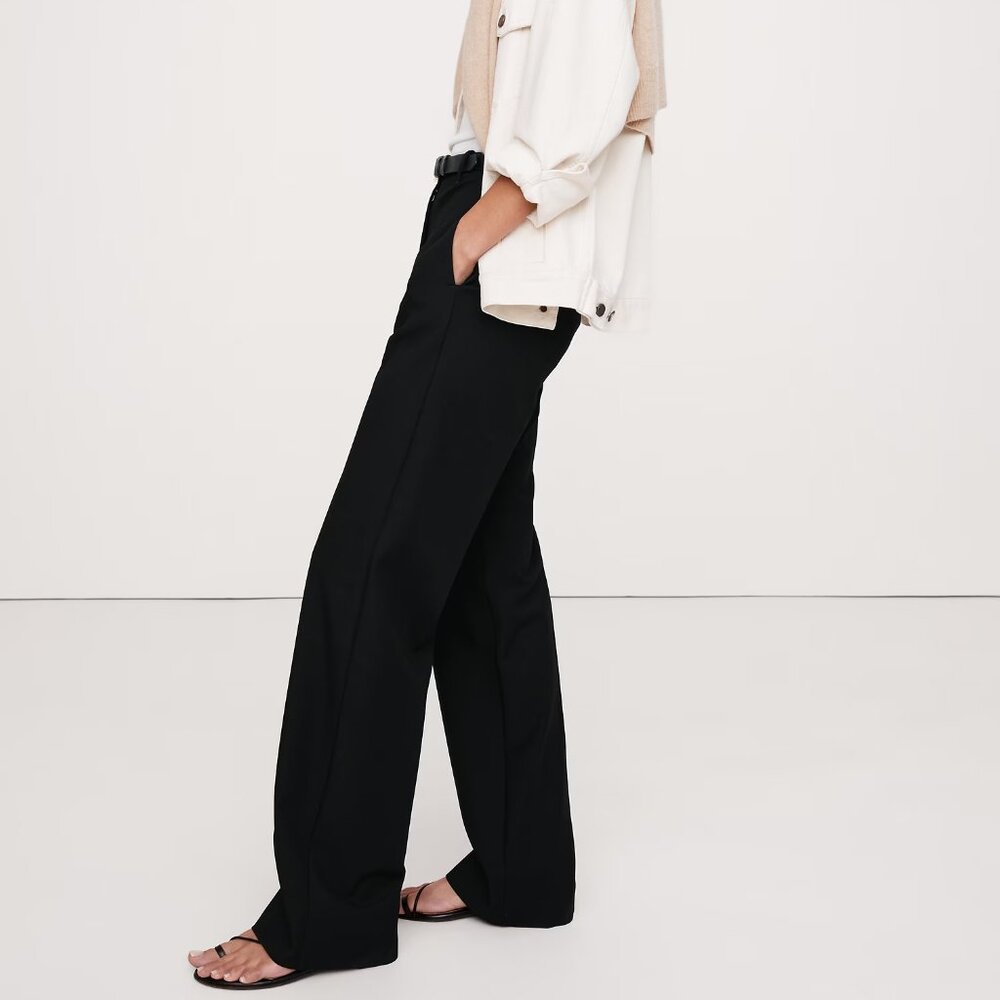 NWT Black sz 16 Banana Republic High Rise High Rise Straight City Stretch Pants - Picture 3 of 8